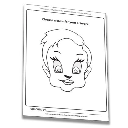 Worksheet for Baby's First Books - Parts of a Face